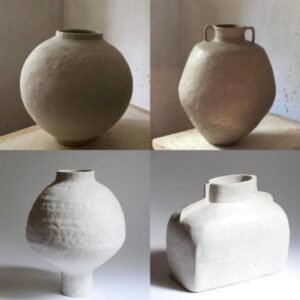 Minimalist Handcrafted Terracotta Vases – Sculptural Clay Home Décor