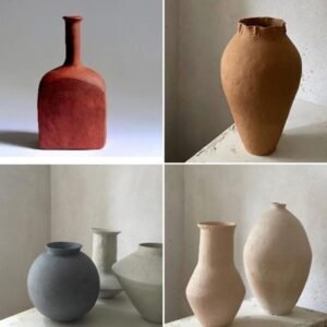 Handcrafted Terracotta Vases – Earth-Toned Sculptural Clay Décor
