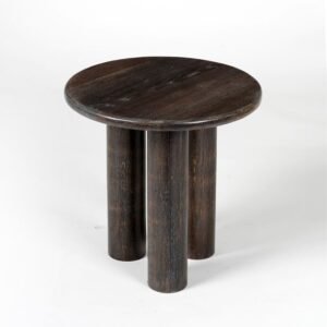 Solid Wood Round Side Table – Compact & Stylish